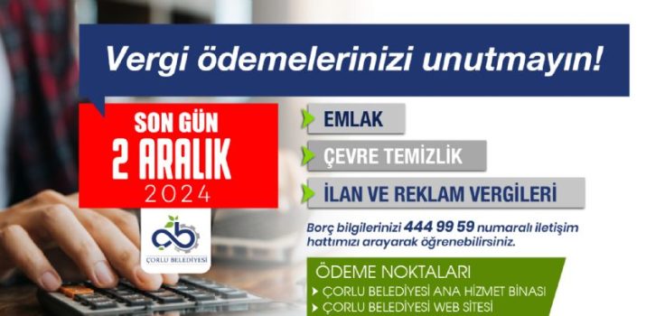 Vergi Ödemelerinde Son Gün 2 Aralık